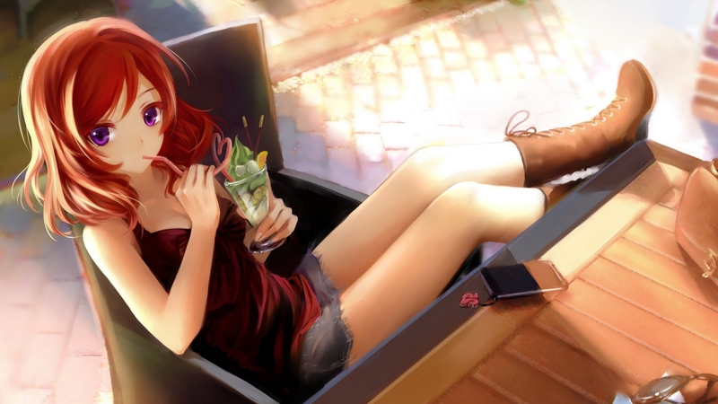 cute, anime, anime girl, maki nishikino, female, love live school idol project, love live