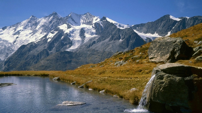 mountain, cool, waterfall, nature, fun