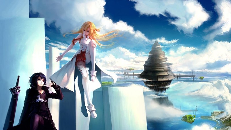 kirito, sao, asuna, hd, aincrad