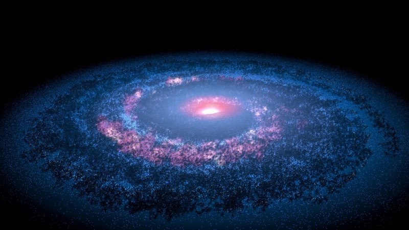 stars, spiral, galaxy, space