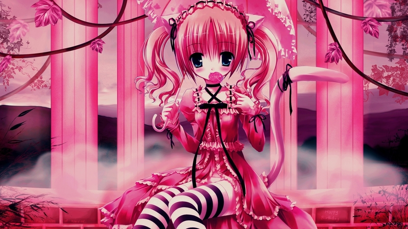 princess, girl, pink, anime