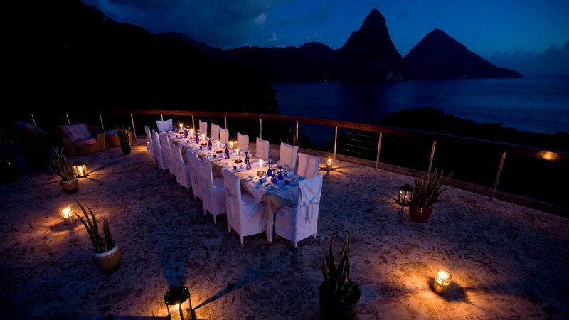 dinner, dusk, candlelight, st lucia, sea, beach, evening, night, exotic, islands, ocean, caribbean, candles, paradise, west indies, dark, island, tropical