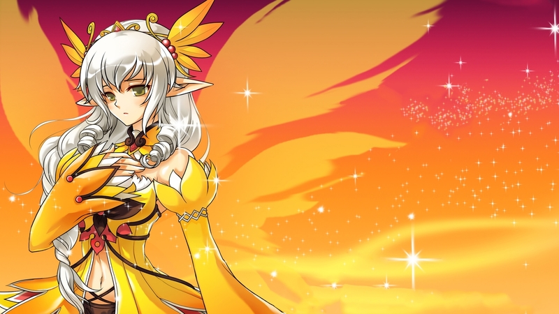 wings, dress, anime, elf, fairy