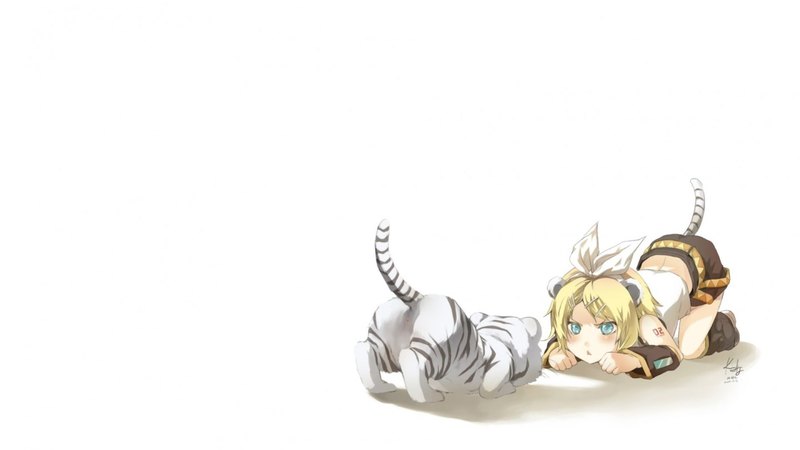 vocaloid, blond, girl, tora