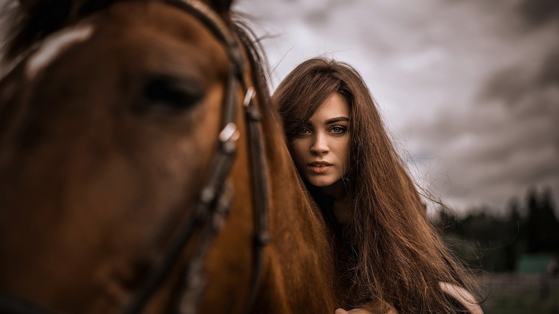 cal, cowgirl, brown, girl, model, woman, horse