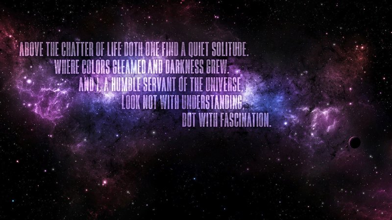 words, space, life, quote