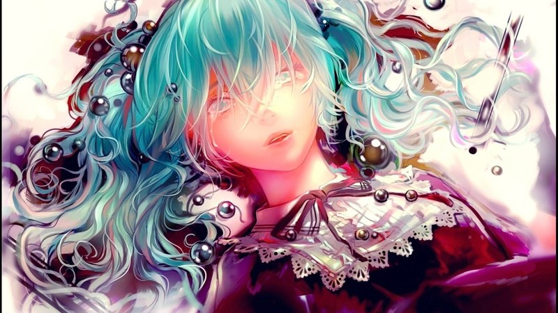 face, girl, anime, lying