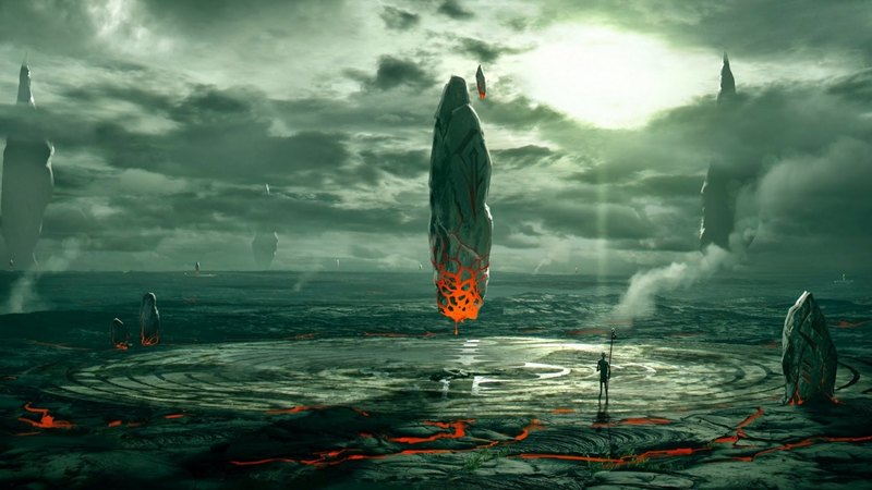 fire, sun, fantasy, cloud