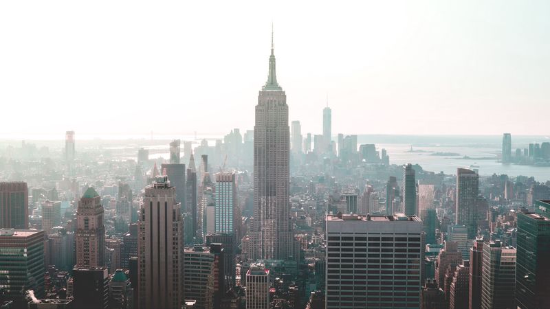 skyscraper, architecture, fog, manhattan, new york, united states, 4k ...