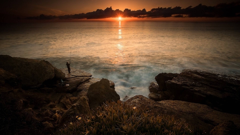 beach, cool, ocean, nature, sunset, fun