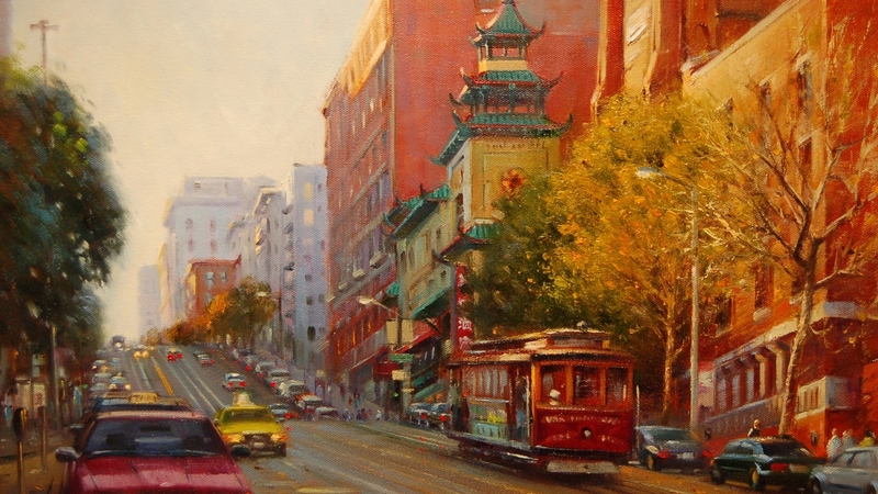 red, art, orange, painting, pictura, street, san francisco