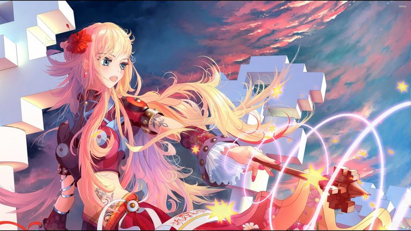 hair, flower, witch, blonde