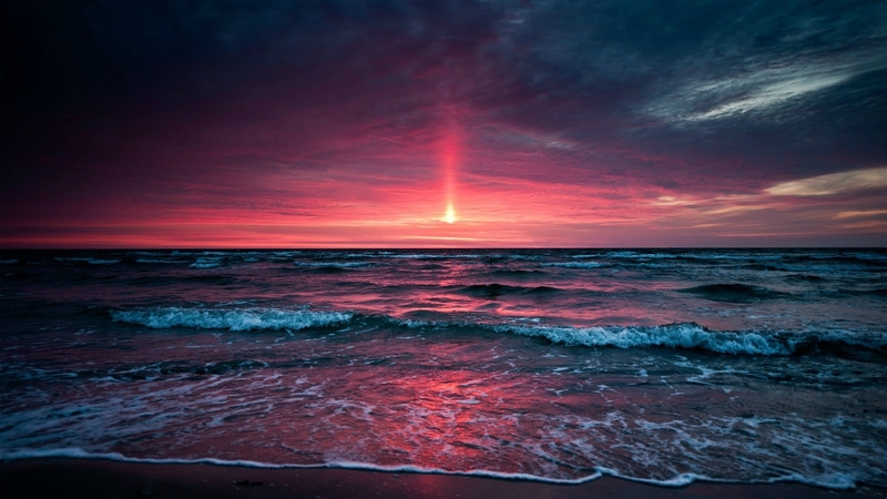 beach, cool, ocean, nature, sunset, fun