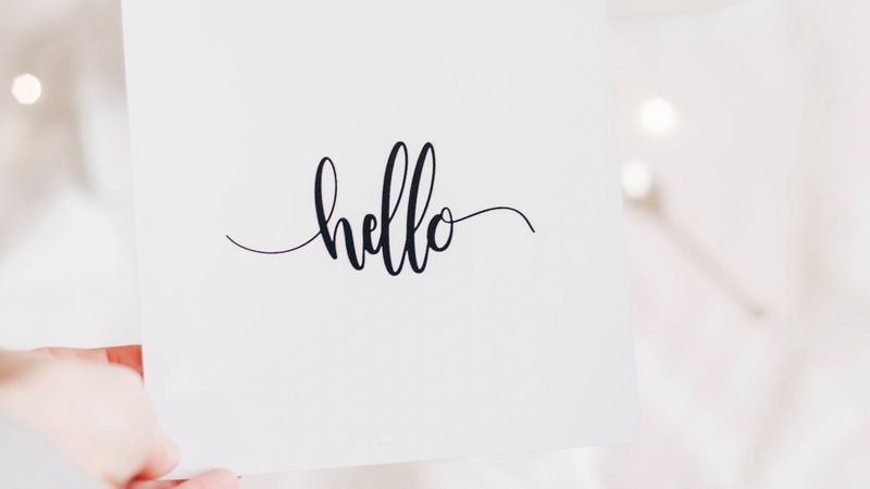 inscription, hello, calligraphy, 4k