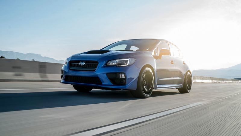 subaru, car, speed, movement, side view, 4k