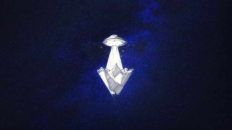 space ship, starry sky, space, art, 4k
