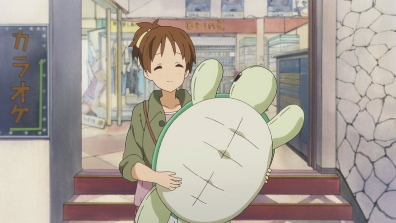 pretty, hirasawa, sweet, nice, anime, ui, anime girl, k  on, k on, lovely, brown hair, toy, smile, turtle, happy, hirasawa ui, short hair, cute, kawaii, girl, kon