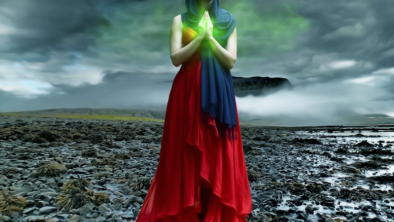 fantasy, dream, pray, lady, spritualism, woman