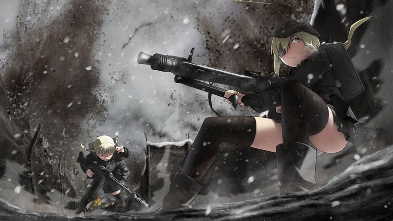girls, cant think of a fourth, waffen madel, war