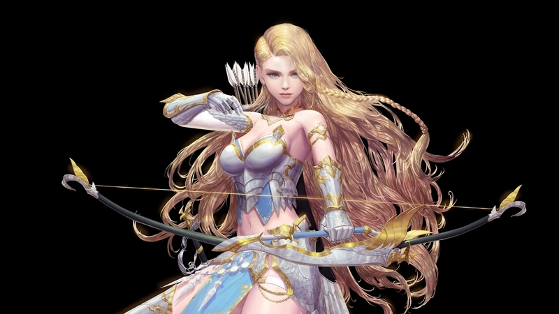 black, girl, archer, muel kim, fantasy