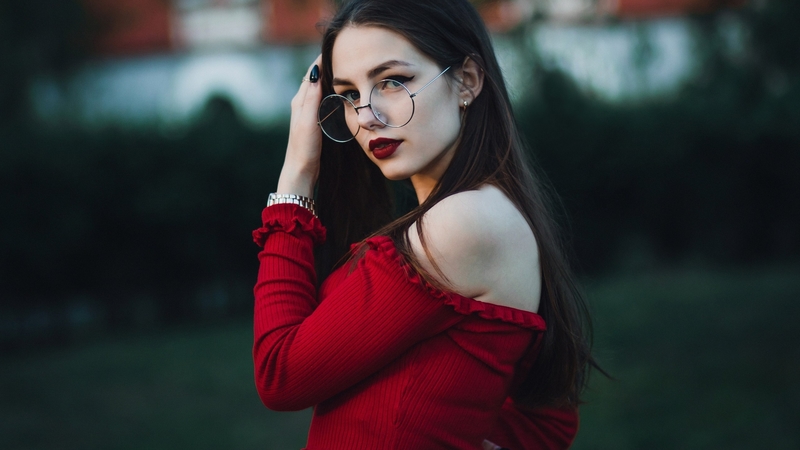 glasses, model, woman, outdoor
