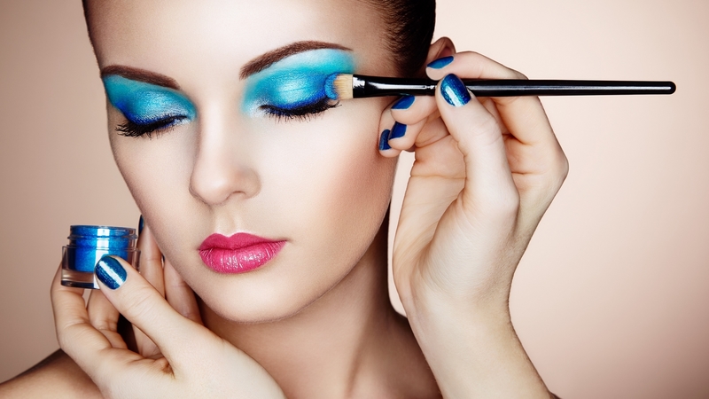 girl, makeup, face, shadow, brush