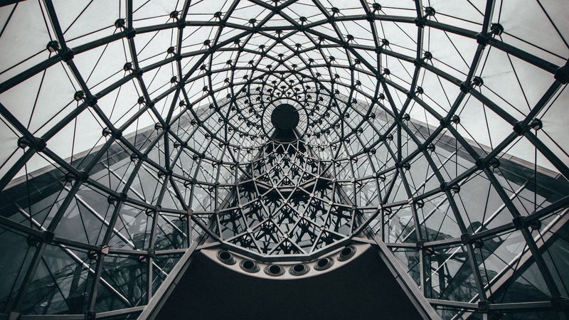 architecture, design, symmetry, minimalism, dark, 4k