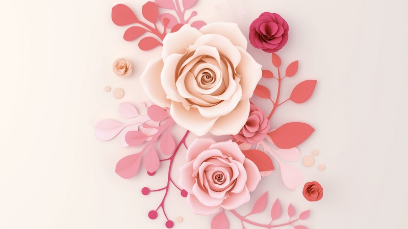 paper, rose, pink, texture, flower