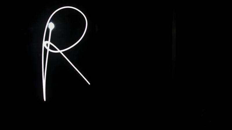 letter, neon, light art, backlight, dark background, 4k