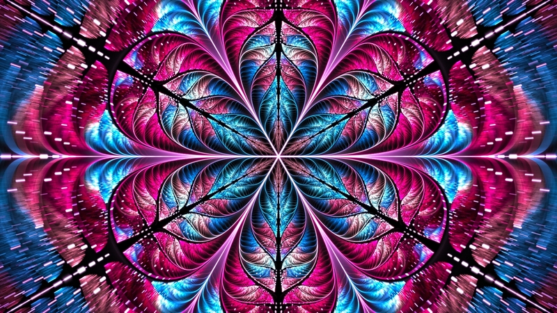 luminos, an yzamarah, patricia maschke, flower, abstract, pink, blue
