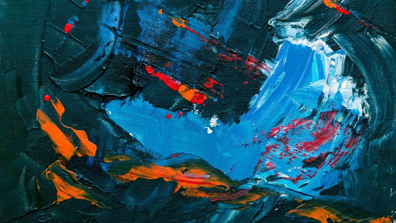 paint, canvas, stains, dark, 4k