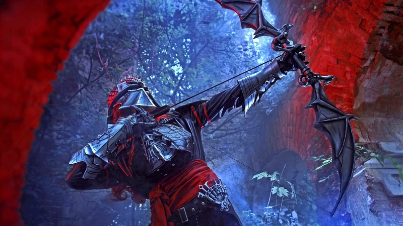 fantasy, warrior, magic, bow, dragon, archer