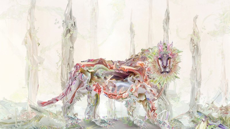 artistic, abstract, lion, animal