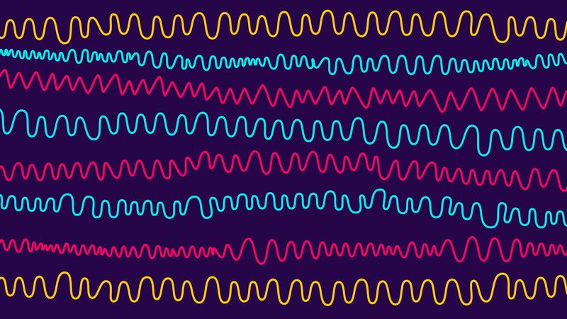 lines, wavy, patterns, multicolored, 4k