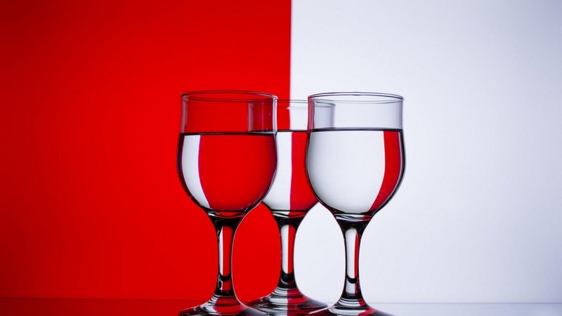 red, glasses, color, white, two colors
