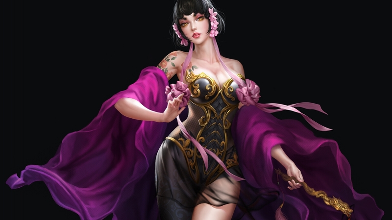 rxx 496, rxx496, frumusete, fantasy, girl, luminos, black, pink
