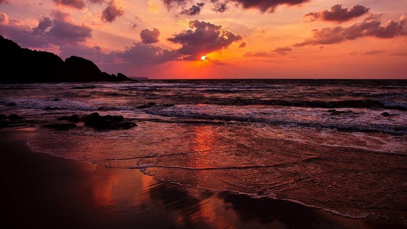 beach, cool, ocean, nature, sunset, fun