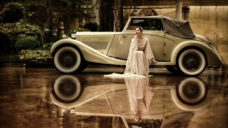 girl, photo, and, car