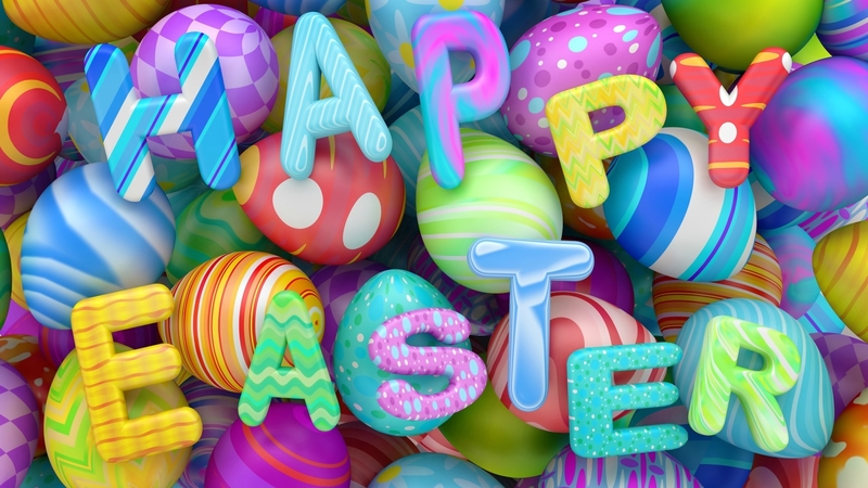 colorful, easter, happy easter, easter eggs, holiday, eggs