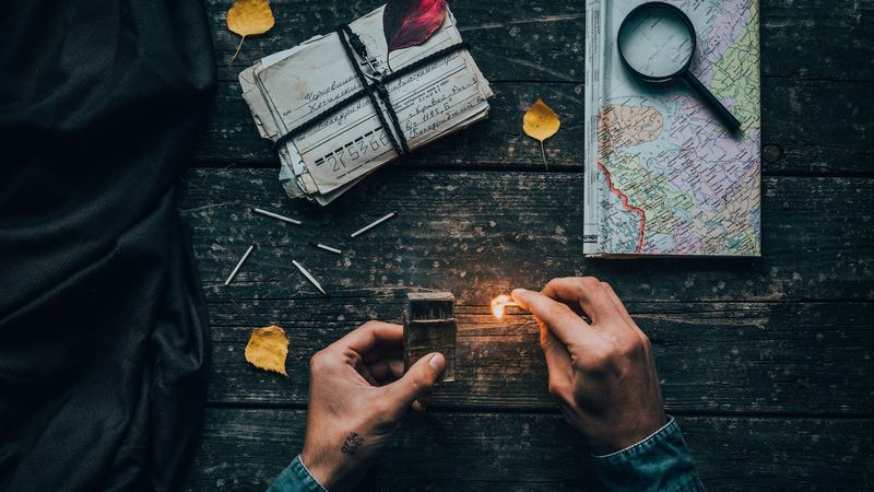 hands, card, matches, letters, 4k