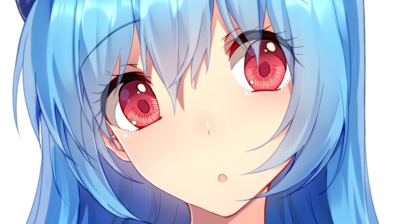 pretty, female, lovely, beautiful, soft, sweet, cute, girl, blue hair, anime, beauty, anime girl, long hair