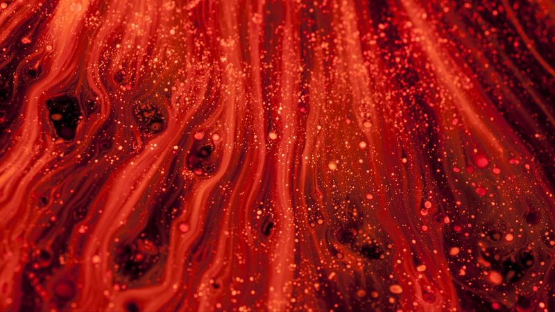 liquid, sequins, red, bright, 4k