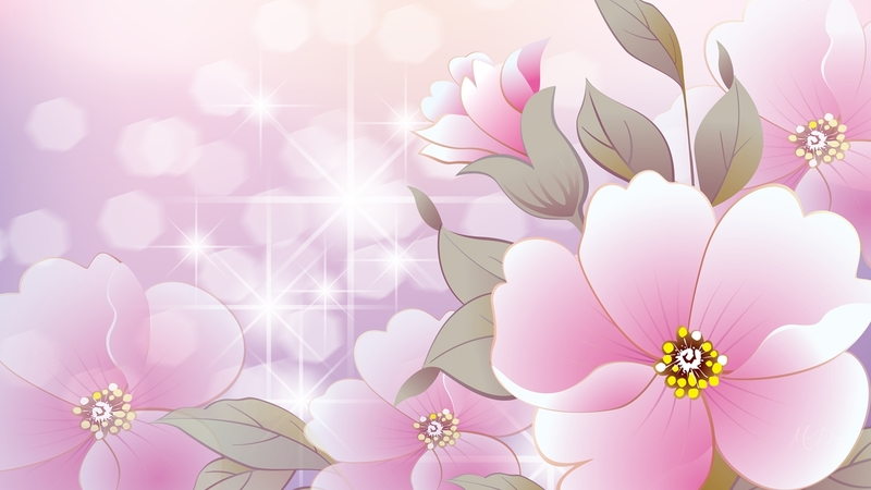 stars, summer, flowers, spring, pink, floral