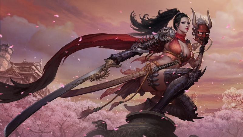 art, warrior, fantasy, woman