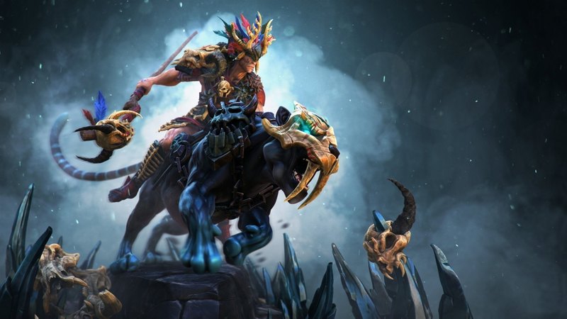 skulls, man, warrior, tiger