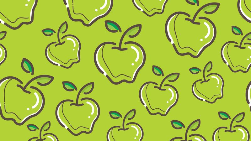 apples, art, patterns, vector, 4k