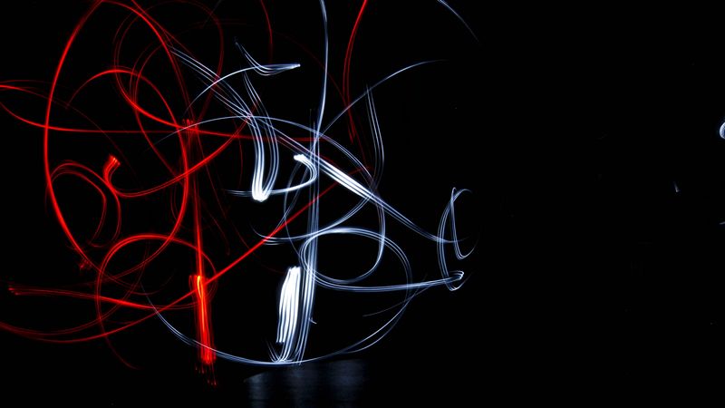light art, lines, plexus, dark, 4k