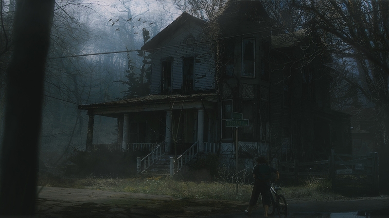 fantasy, dark, house, haunted