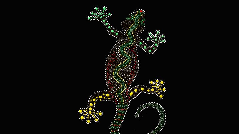 gecko, lizard, art, point, 4k