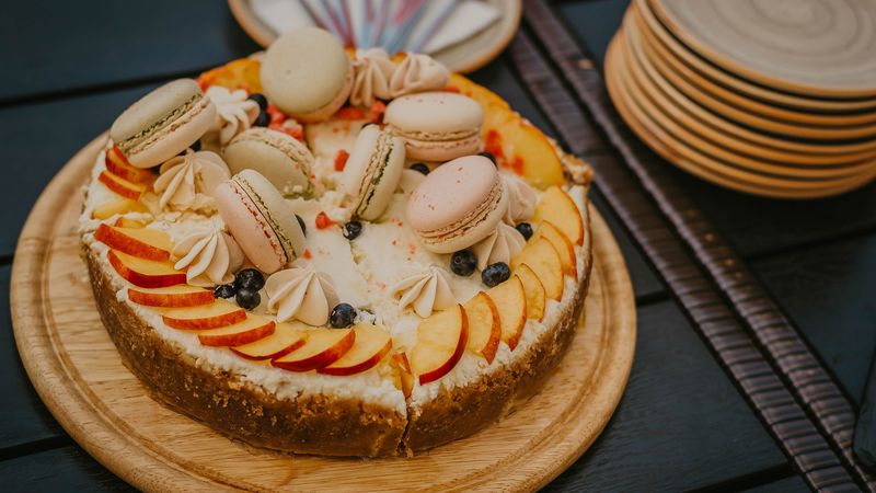 cake, pastry, dessert, macaron, 4k